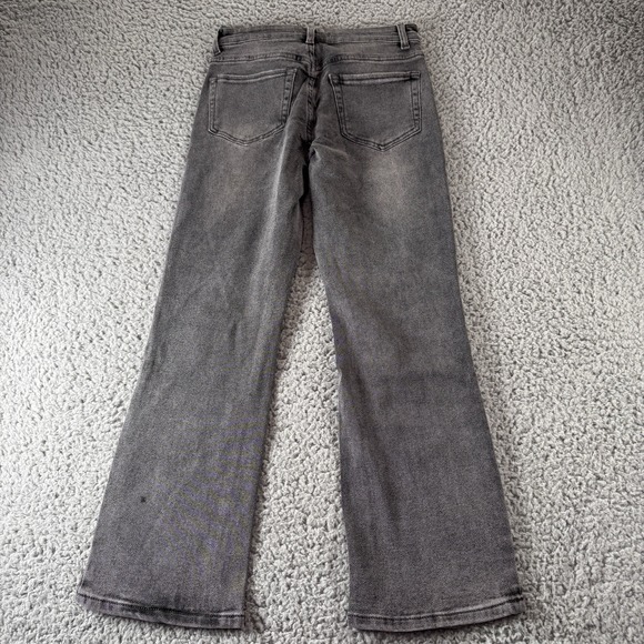 Tractr Button Me Up Grey High Rise Stretch Distressed Crop Jeans Sz 4/27 NWT - Picture 5 of 13